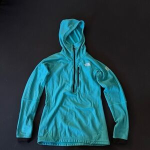 The North Face Summit L2 FuseForm Bluebird Hoodie 1/4 Zip teal/ turquoise/XS